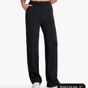 Elegant Black Wide Leg Women's Pants